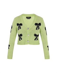 Вязаный кардиган, светло-зеленый Faina