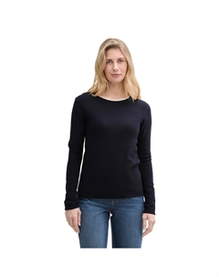 Свитер Knit Structured Striped, синий Tom tailor