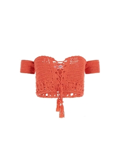 Вязаный топ, оранжевый Guess