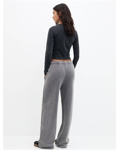 Широкие брюки, серый Pull & bear