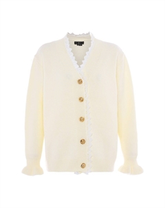 Вязаный кардиган, кремовый Faina