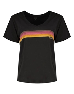 Футболка Surfarama short sleeve v neck, черный Rip curl