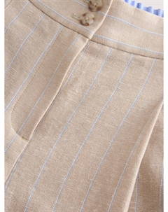 Широкие брюки со складками спереди, песочный Next