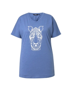 Рубашка, синий Ulla popken