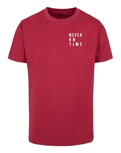 Рубашка Never On Time, бордовый Merchcode