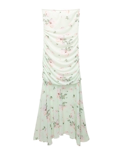 Летнее платье, цвет Mint/Dark green Pull & bear