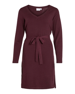 Вязаное платье, бордовый Vila
