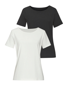 Рубашка, черный/белый Lascana