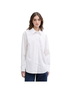 Рубашка с длинным рукавом Poplin Pocket, белый Tom tailor