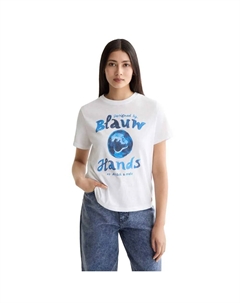 Футболка с коротким рукавом Washed Regular Fit Chest Artwork, белый Scotch&soda