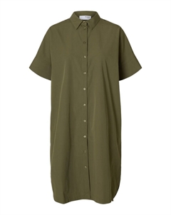 Платье-рубашка SLFBLAIR, оливковый Selected