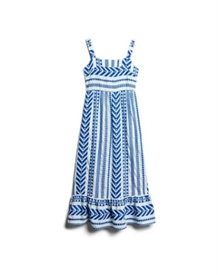 Платье Statement Tiered long, синий Superdry