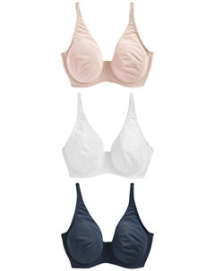 Треугольный бюстгальтер, цвет Navy/Pastel pink/White Next