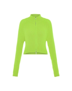 Вязаный кардиган, лаймовый Mymo