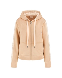 Толстовка с капюшоном на молнии, карамельный Guess