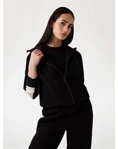 Толстовка с капюшоном на молнии, черный Guess