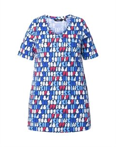 Рубашка, синий/светло-синий Ulla popken