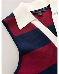 Вязаный топ, цвет Dark blue/Carmine red Next