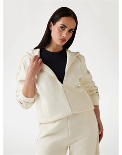 Толстовка с капюшоном на молнии, белый Guess