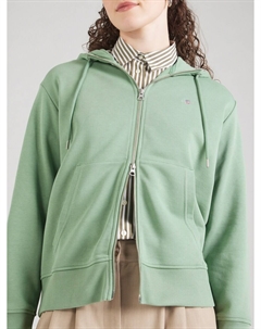 Толстовка с капюшоном на молнии, пастельный зеленый Gant