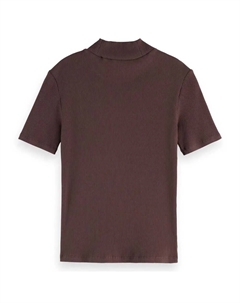 Футболка с коротким рукавом Mock Rib, фиолетовый Scotch&soda