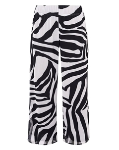 Широкие брюки со складками спереди SAVANNA, черный/белый Yoek