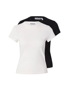 Рубашка Carla, черный/белый Weekday