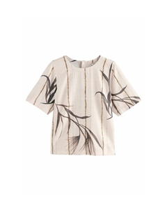 Блуза REGULAR FIT SHORT SLEEVE BOXY, бежевый Next