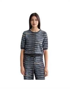 Футболка с коротким рукавом Lurex Jacquard Knitted, серый Scotch&soda