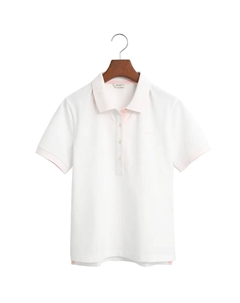 Поло с коротким рукавом Contrast Collar, белый Gant