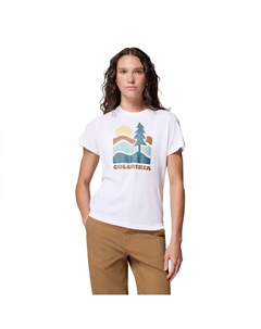 Футболка с коротким рукавом Ruby Springs Graphic Fitted, белый Columbia