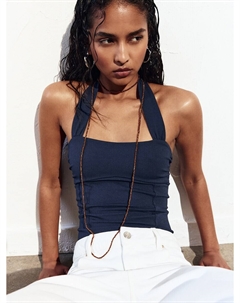 Топ, темно-синий Pull & bear