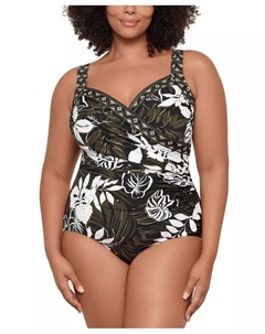 Купальник цельный с косточками Plus Size Elle Dorado Sanibel, мультиколор Miraclesuit