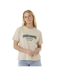 Футболка с коротким рукавом Surf Puff Relaxed, бежевый Rip curl