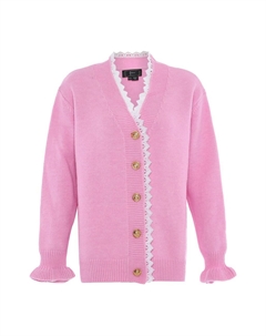 Вязаный кардиган, розовый Faina
