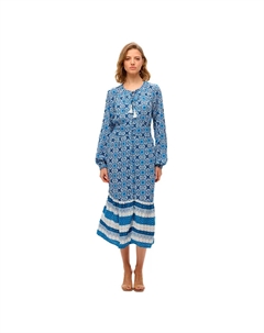 Платье Printed long sleeve short, синий Superdry