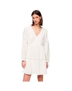 Платье Ibiza Tiered Mini long sleeve, белый Superdry