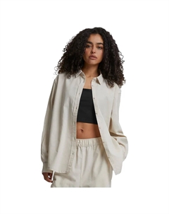Рубашка с длинным рукавом Linen Mixed Oversized, бежевый Urban classics