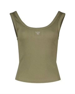 Футболка без рукавов Triangle Bling Rib, зеленый Guess