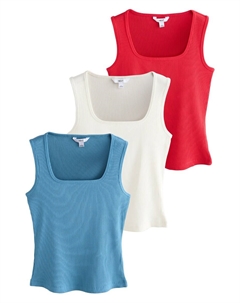 Топ, цвет Dusty blue/Red/White Next