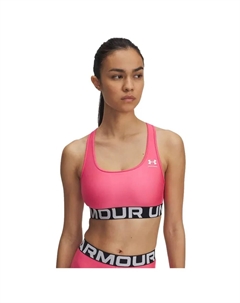 Спортивный бюстгальтер HeatGear Branded Medium Impact Sports Bra, розовый Under armour