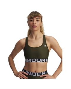 Спортивный бюстгальтер HeatGear Branded Medium Impact Sports Bra, зеленый Under armour
