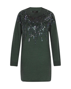 Вязаное платье, темно-зеленый Faina