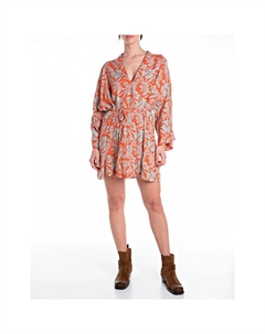 Платье W9154.000.75014 long sleeve short, оранжевый Replay