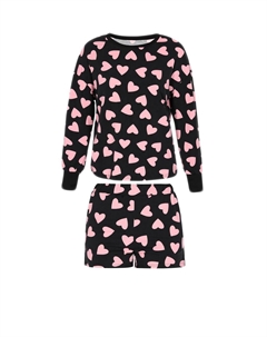 Короткий пижамный комплект, черный Faina