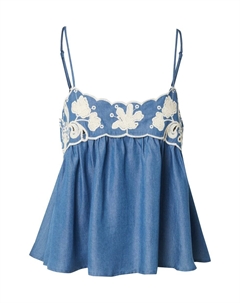 Топ OBJElla, синий деним Object