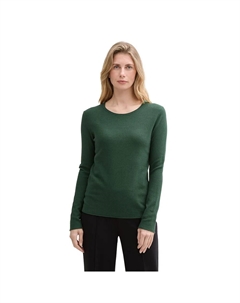 Свитер Knit Structured Striped, зеленый Tom tailor