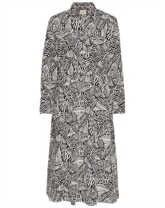 Платье-рубашка, черный/белый Camel active