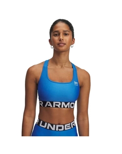 Спортивный бюстгальтер HeatGear Branded Medium Impact Sports Bra, синий Under armour