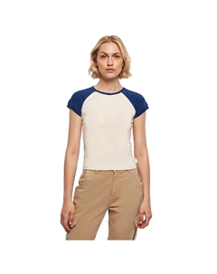 Футболка с коротким рукавом Organic Stretch Short Retro Baseball, бежевый Urban classics